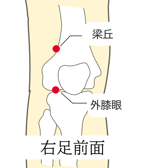 梁丘,外膝眼