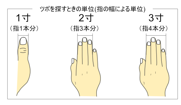 指の幅による単位の画像
